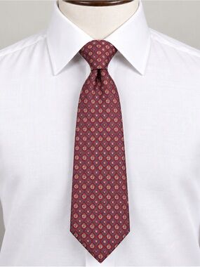 Liberty of London Red and Blue Geometric Silk Tie